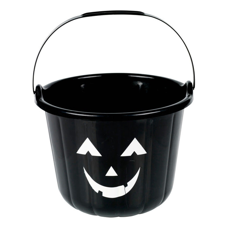 Cubo Calabaza Para Dulces Halloween Balde Dulces Fiestas