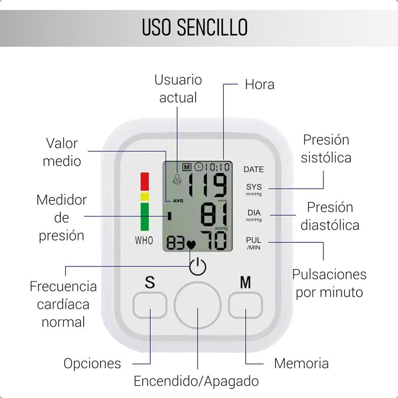 Tensiometro Toma Presion Digital Monitor De Presion Arterial Arcashopping Medidor Presion Arterial Tomador Presion Toma De Presion Digital Toma Presion De Brazo Tensiometro Para Adulto Mayor