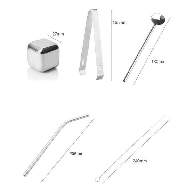Juego De Coctelera Profesional 22 Piezas Kit Bartender Bar