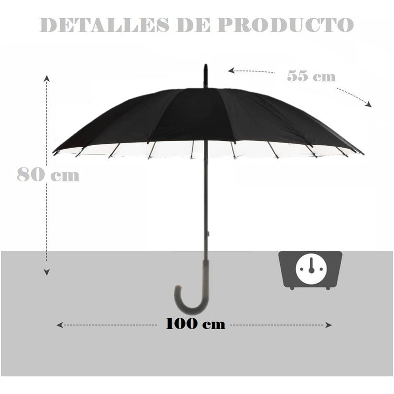 Paragua Sombrilla Automático Paragua 12 Varillas Sombrilla