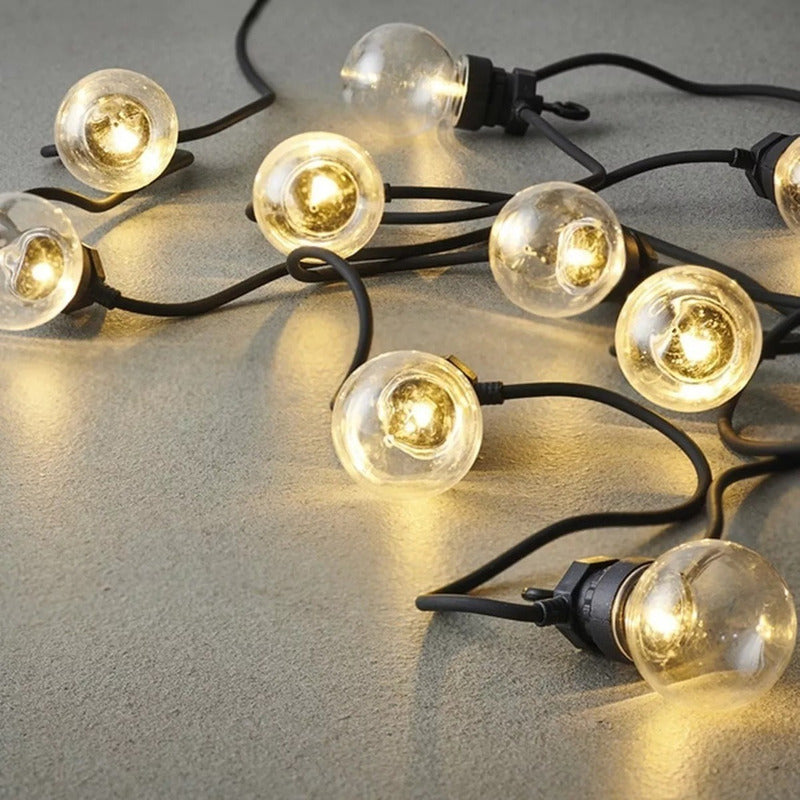 Guirnalda Luces Vintage Solares Cascada Luces Led Solar 7.5m Amarillo