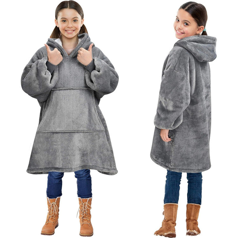 Pack X2 Poleron Peludo De Niña Poleron Con Capucha Niño Polerones Poleron Gigante Poleron Sherpa Frio Invierno Arcashopping Pijama Polar Manta Sherpa