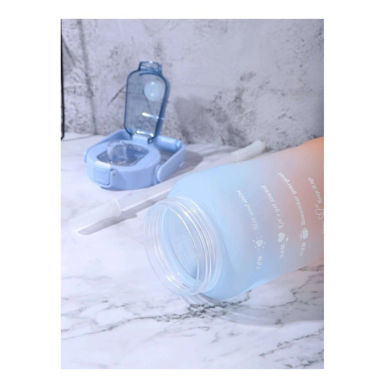 Botella De Agua Portátil Sport 2 Litros Botella Con Horarios