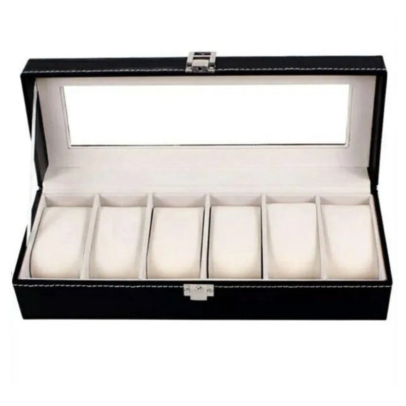 Organizador De Relojes Caja Para Guardar Reloj Estuche 6pza
