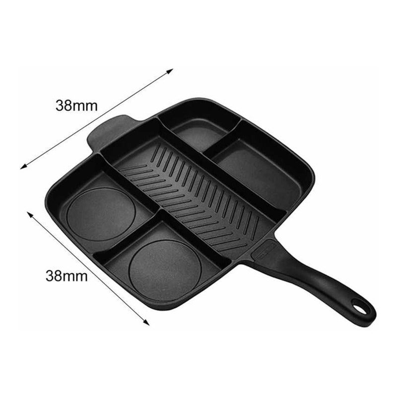 Sartén Multiuso 5 En 1 Sartenes Antiadherentes Plancha Grill