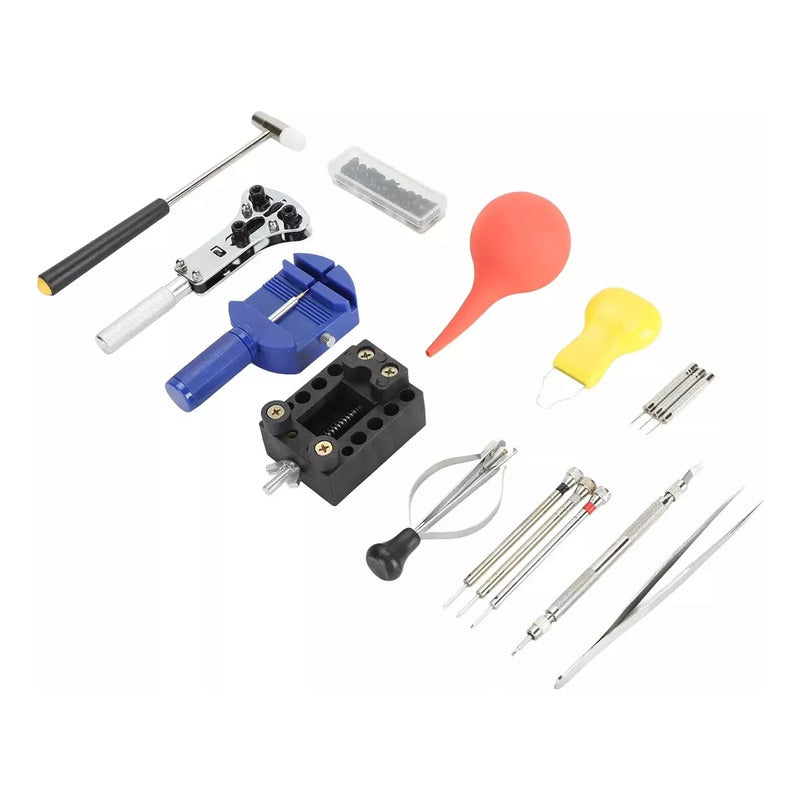 Kit Herramientas Relojeria 16 Pcs Relojes Reloj + Funda