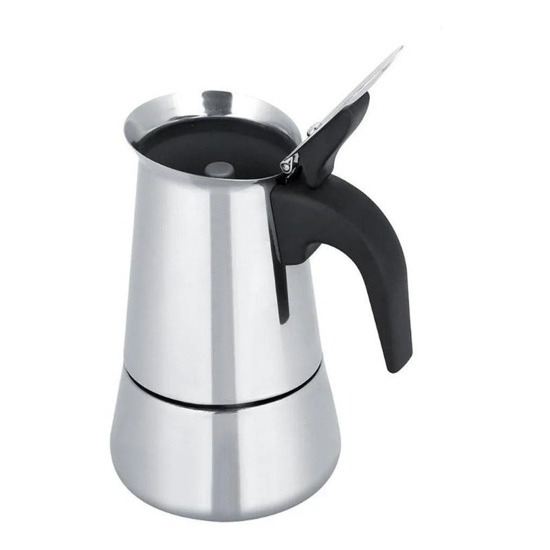 Cafetera Italiana Inoxidable Cafetera Espresso 2 Tazas Coffe Color Gris