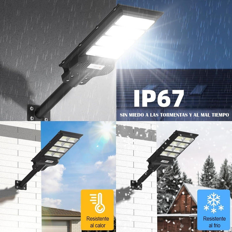 Pack X2 Foco Solar 1000w Con Sensor Foco Led Solar 1000w