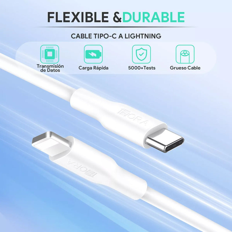 Cargador Carga Rápida 20w Tipo C Compatible Con Lightning