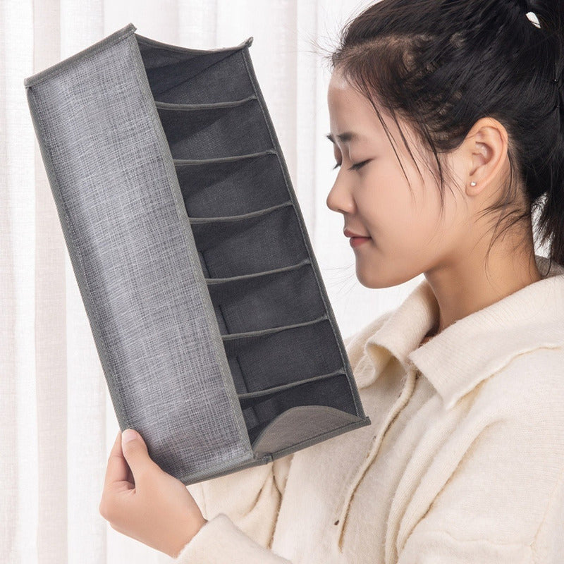 Pack X4 Organizador De Ropa Interior Plegable 7 Divisiones
