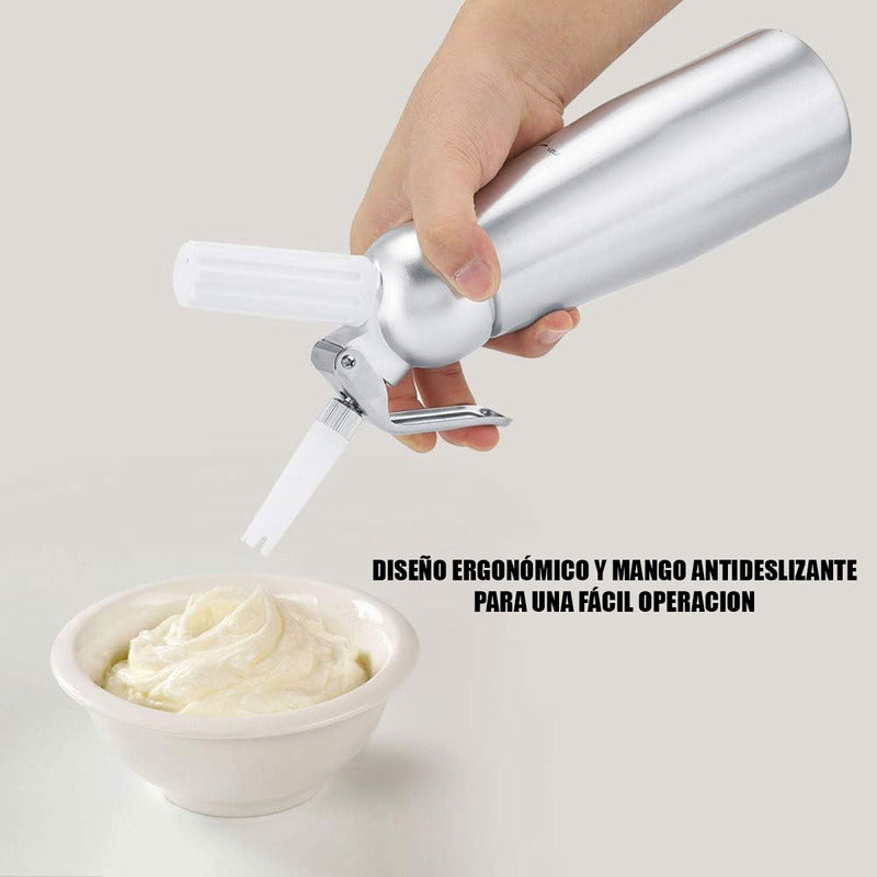 Dispensador De Crema Batida Sifon Crema Batida Dispensador Chantilly De Acero Inoxidable Arcashopping Sifon De Cocina Profesional Batidores De Crema Metálicos Máquina De Crema Batida Para Postres
