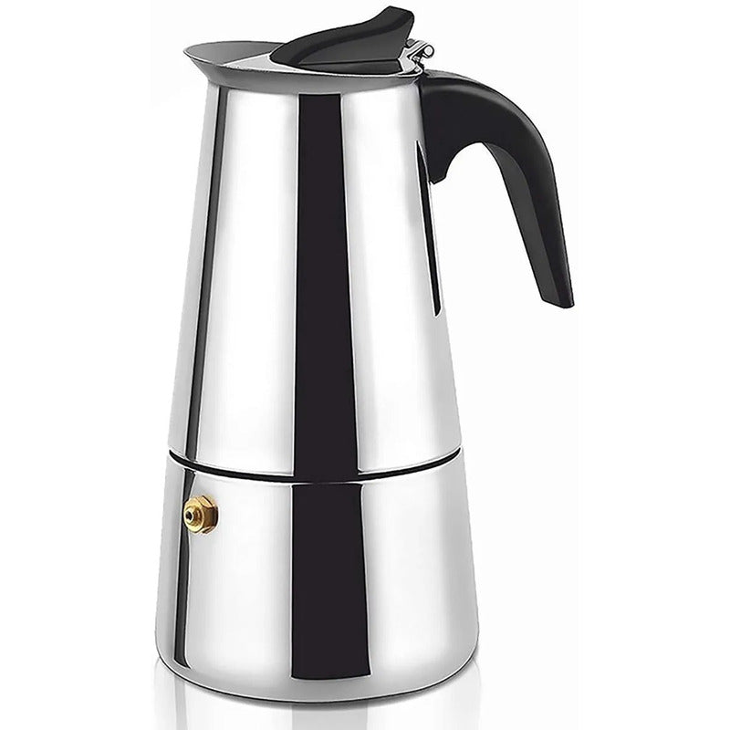 Cafetera Italiana Inoxidable Cafetera Espresso 2 Tazas Coffe Color Gris