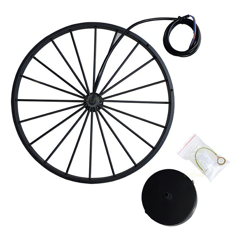Lampara Colgante Rueda De Hierro Arcashopping Color Negro 220v Lampara Moderna De Techo Lampara Vintage