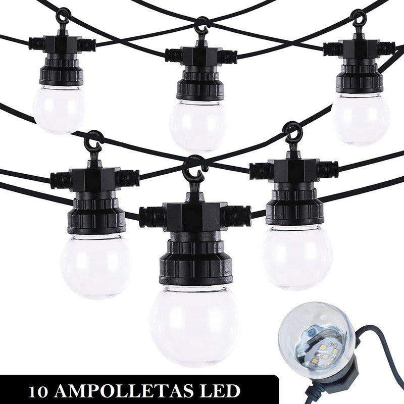 Guirnalda Luces Vintage Solares Cascada Luces Solar 7.5m