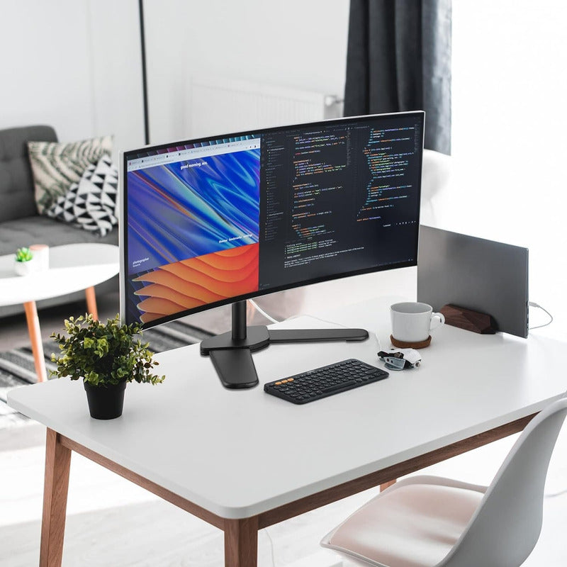 Soporte Tv Pedestal Monitor Base Alzador Brazo Elevado Simpl