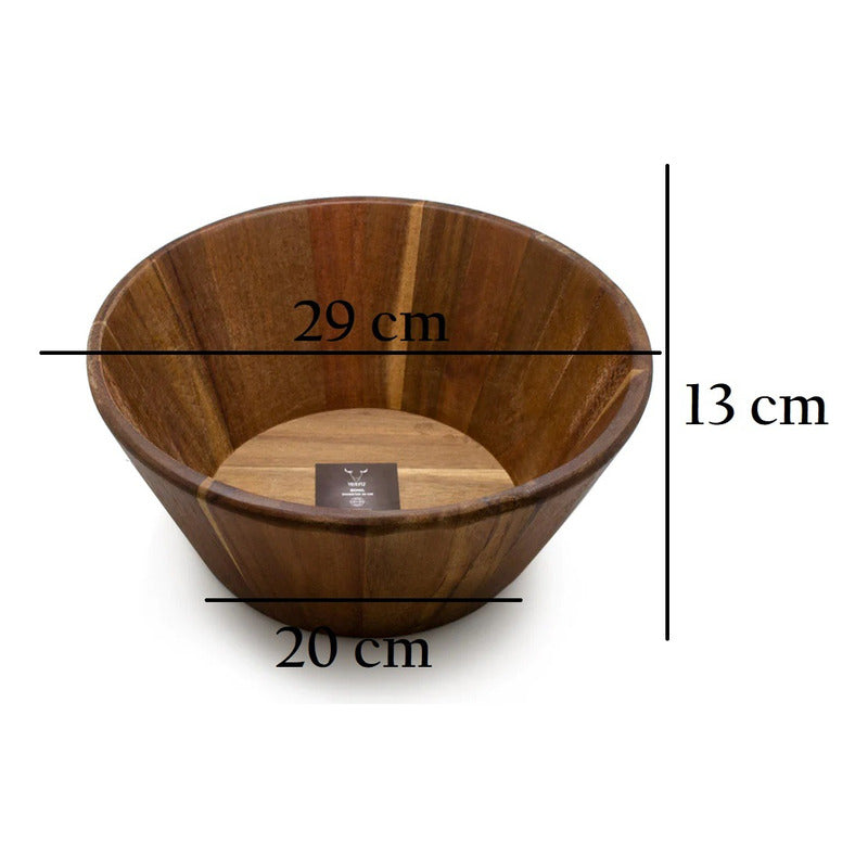 Bowl Wayu 30 Cm Bowl Madera Acacia Bowl Ensaladera Wayu