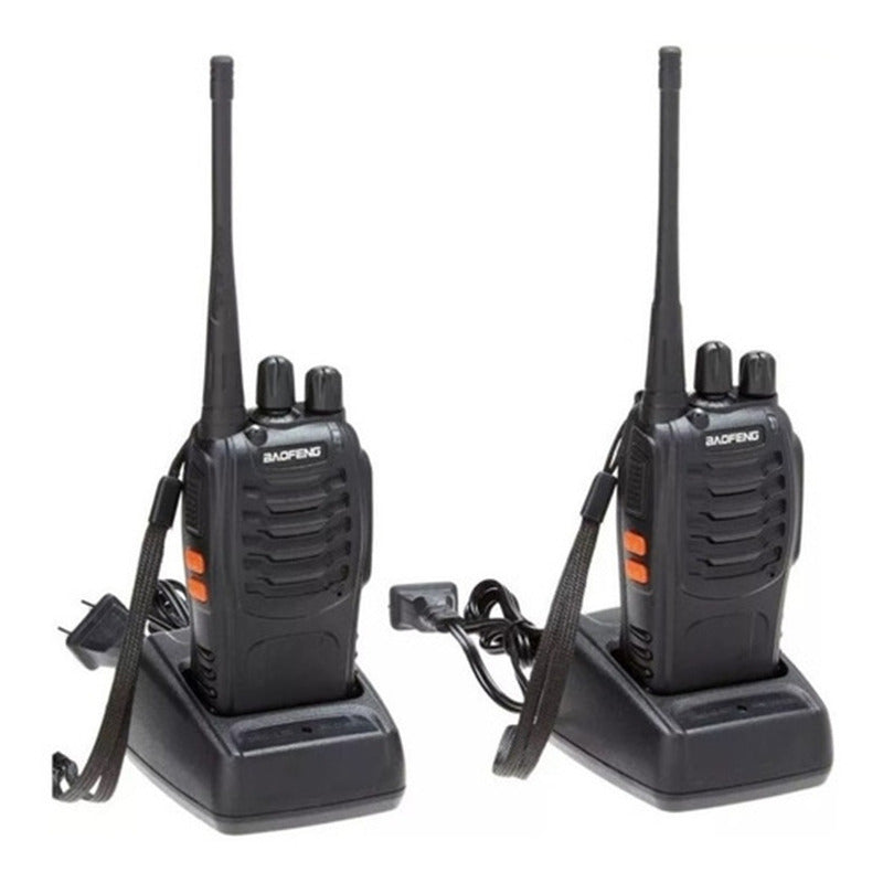 Pack X2 Radio Walkie Talkie Radio Trasmisor Waki Toki Radios Bandas De Frecuencia 50/60 Color Negro