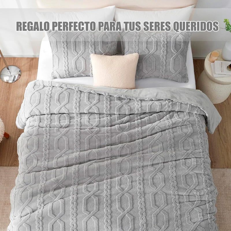 Edredon Invierno Cubrecama Chiporro Cobertor Plumón 2 Plaza
