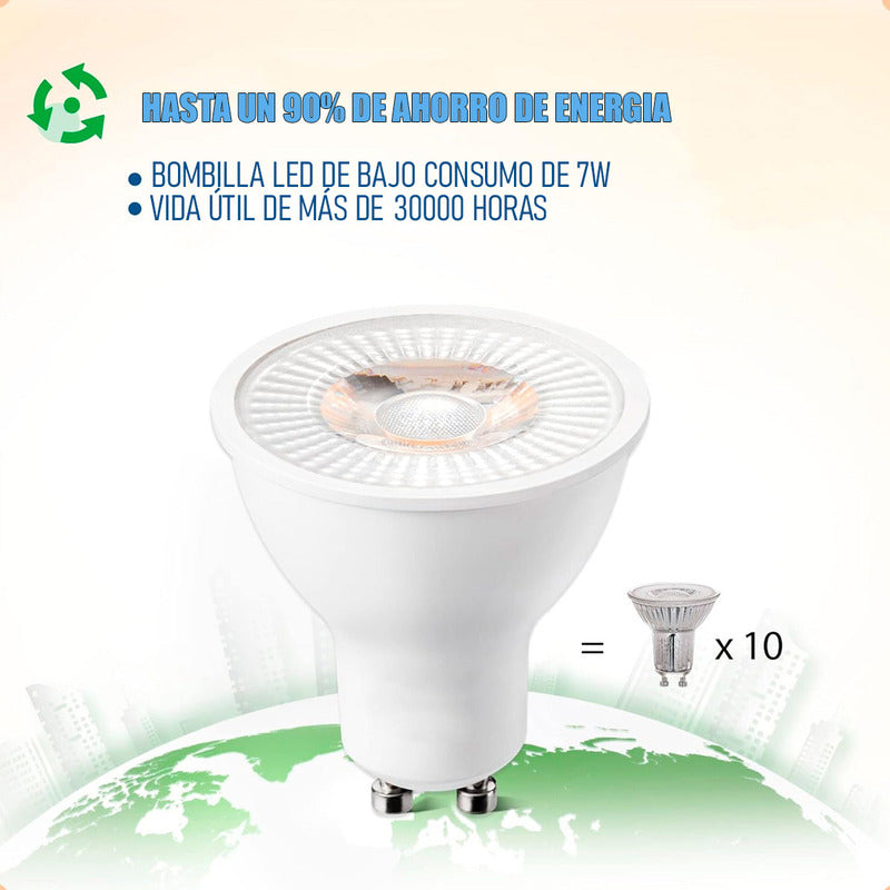 Ampolleta Led 7w Ampolletas Led Gu10 Bombilla Led 7w Base Gu10 Arcashopping Foco Led Gu10 Ampolleta Luz Blanca 7w Ampolletas Led Gu10 Luz Fria