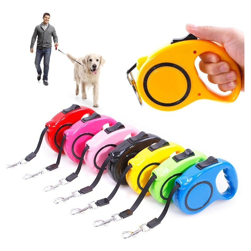 Correa Retráctil Automática Para Mascota Correa Paseo 3m