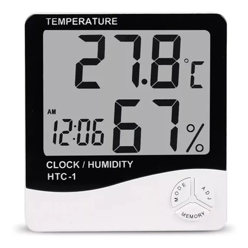 Pack X2 Reloj Medidor De Humedad Termometro Higrometro Htc-1