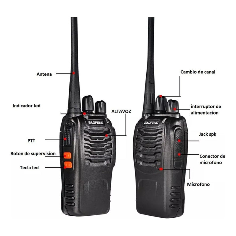 Pack X2 Radio Walkie Talkie Radio Trasmisor Waki Toki Radios