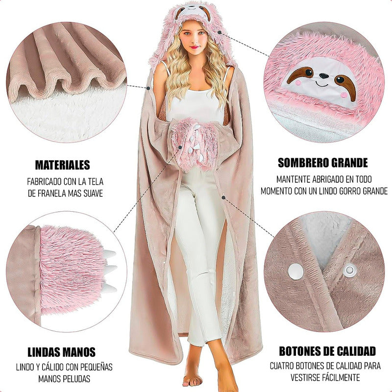 Poleron Chiporro Mujer Manta Polar Poleron Invierno Frazada