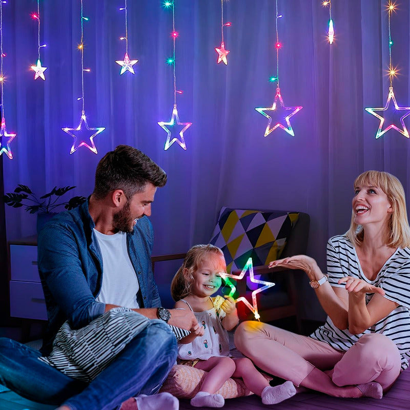 Luces Navideñas Luces Led Luces Cascada Guirnalda Multicolor Arcashopping Luces Led Luces Cascada Guirnalda Luces Exterior Estrella Guirnaldas Led Luces Navideñas Luces Led Luces Navideñas Exterior