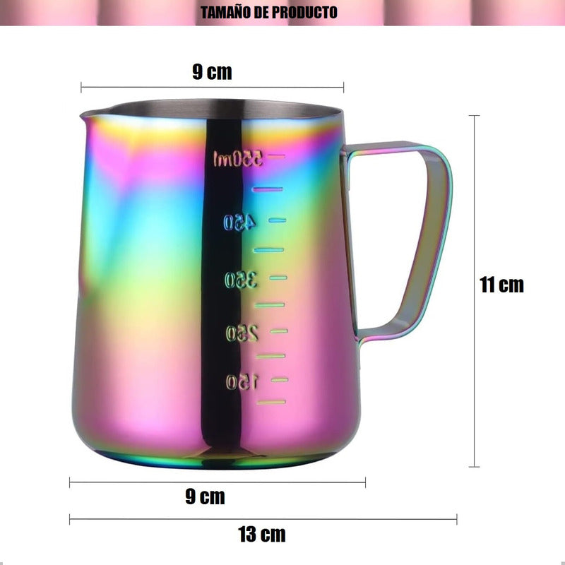 Jarra De Leche Espumante Jarra Para Texturizar Barismo 550ml Jarro Lorito De Metal Arcashopping Jarrito Lorito Jarra Leche Acero Lechero Barista