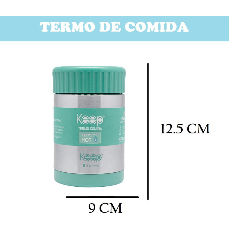 Termo Comida 450ml Termo Acero Inoxidable Keep Lonchera Keep