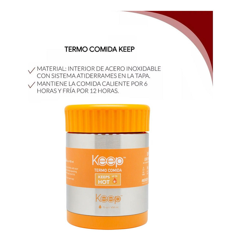 Termo Comida 450ml Termo Acero Inoxidable Keep Lonchera Keep