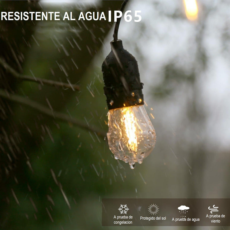 Pack X10 Ampolleta Vintage 2w E27 Filamento Luz Calida
