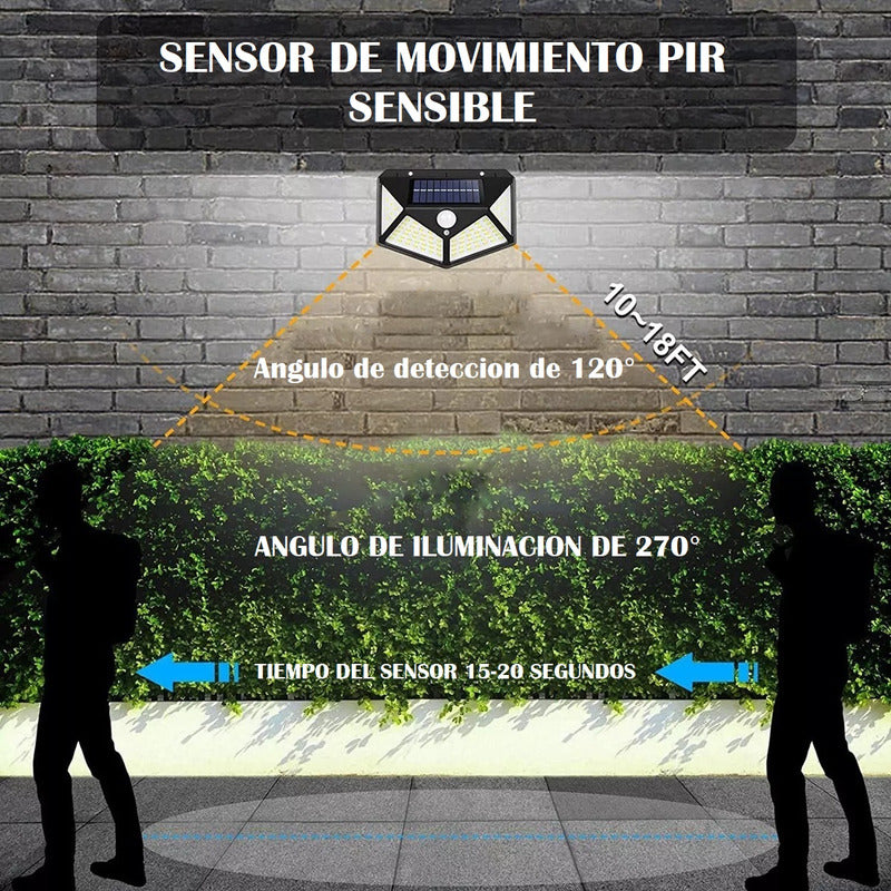 Foco Led Con Sensor Luces Solares Exteriores Focos Solares