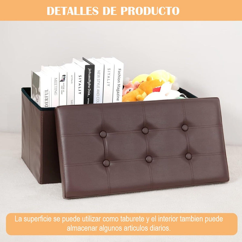 Puff Organizador Taburete Plegable Banco Organizador Baúl