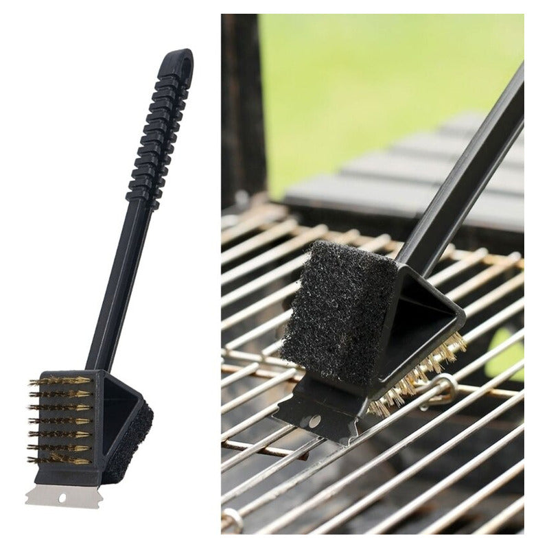 Cepillo Raspador 3 En 1 Para Limpieza De Parrillas