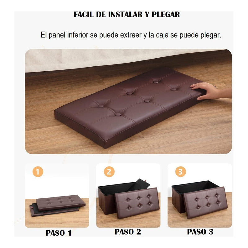 Puff Organizador Taburete Plegable Banco Organizador Baúl