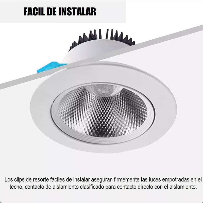 Lampara Led Techo Foco 16w Lampara Dormitorio Blanco Frio Lampara De Techo Redonda Led Embutida Luz Fria Arcashopping Focos Led Embutidos Luz Fria Luces Led Foco Led 16w