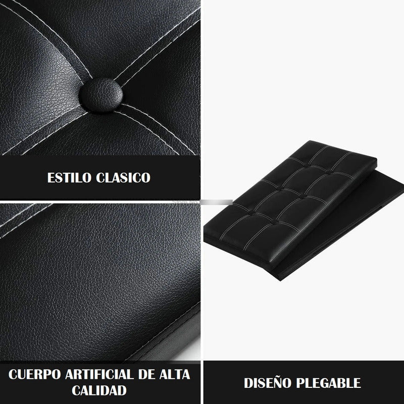 Puff Organizador Taburete Plegable Banco Organizador Baúl