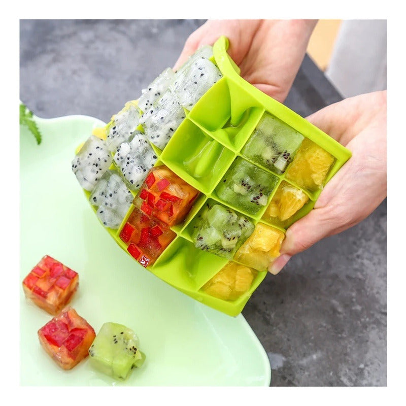 Molde Hielo Silicona Cubetera Hielo Helado Moldes 24 Cubos