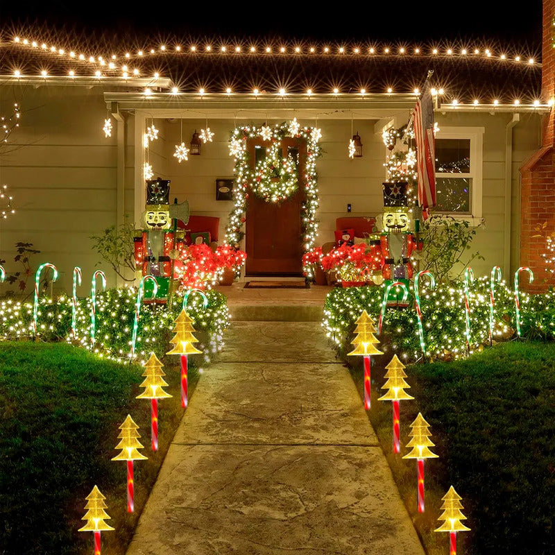 Pack X5 Luces Navideñas Solares Arbol Calida Pack Luces Navidad Exterior Solares X5 Pack X5 Estaca Navieña Arbol Calida Arcashopping Pack X5 Luces Navideñas Estacas Solares Luces Navidad Solar