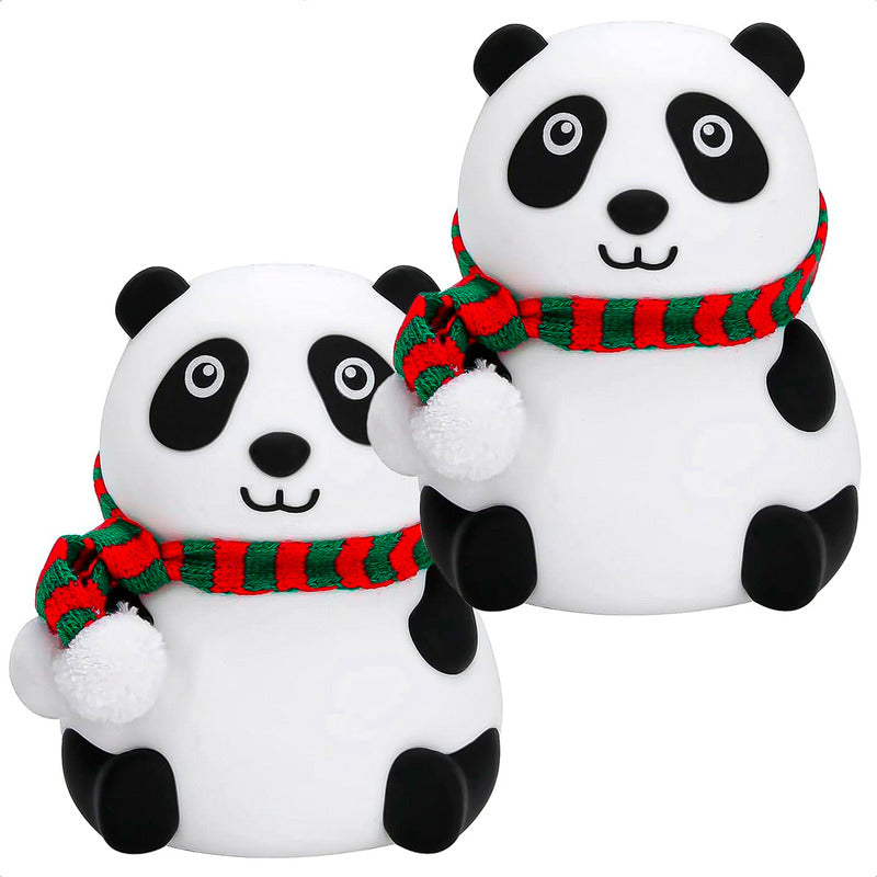 Pack 2 Lampara De Mesa Lampara Mesa Panda Lampara Silicona