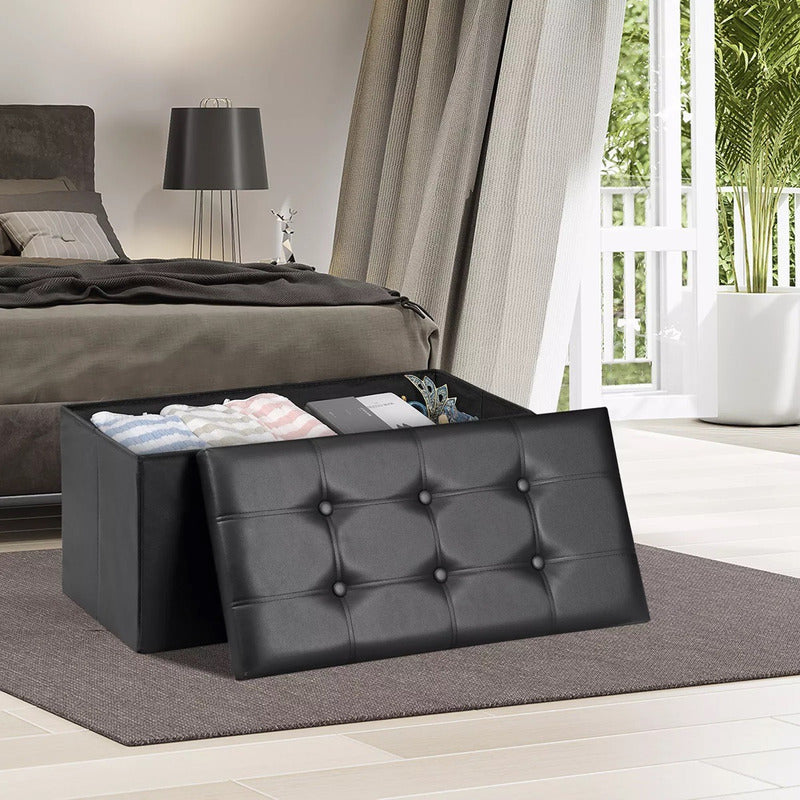 Puff Organizador Taburete Plegable Banco Organizador Baúl