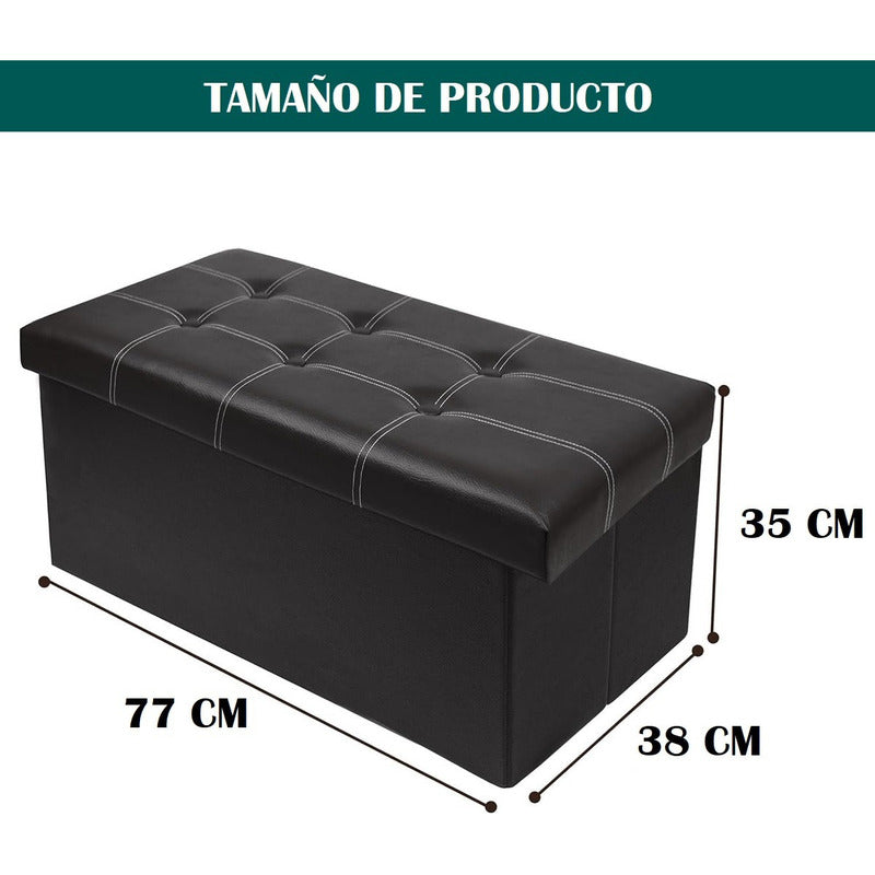 Puff Organizador Taburete Plegable Banco Organizador Baúl