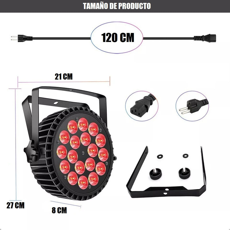 Luces Led Discoteca 18 Led Luces De Fiesta Led Rgb Dmx Bola