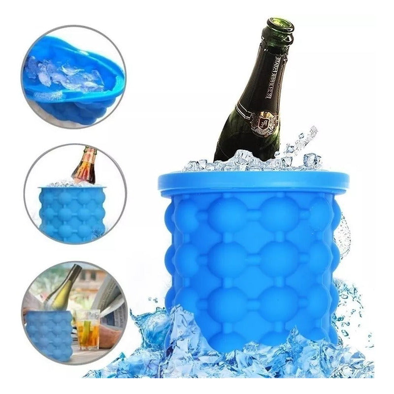 Pack X2 Hielera Cubeta Cubetera Hielo Facil Ice Silicon