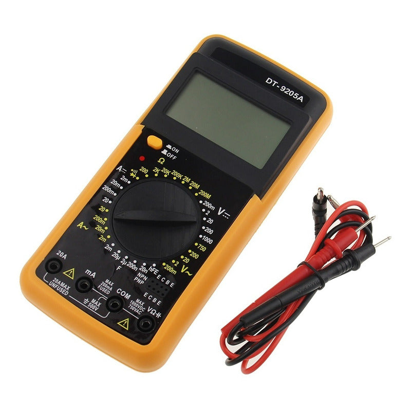 Tester Electrico Digital Multimetro Dt-9205a Multitester Aut