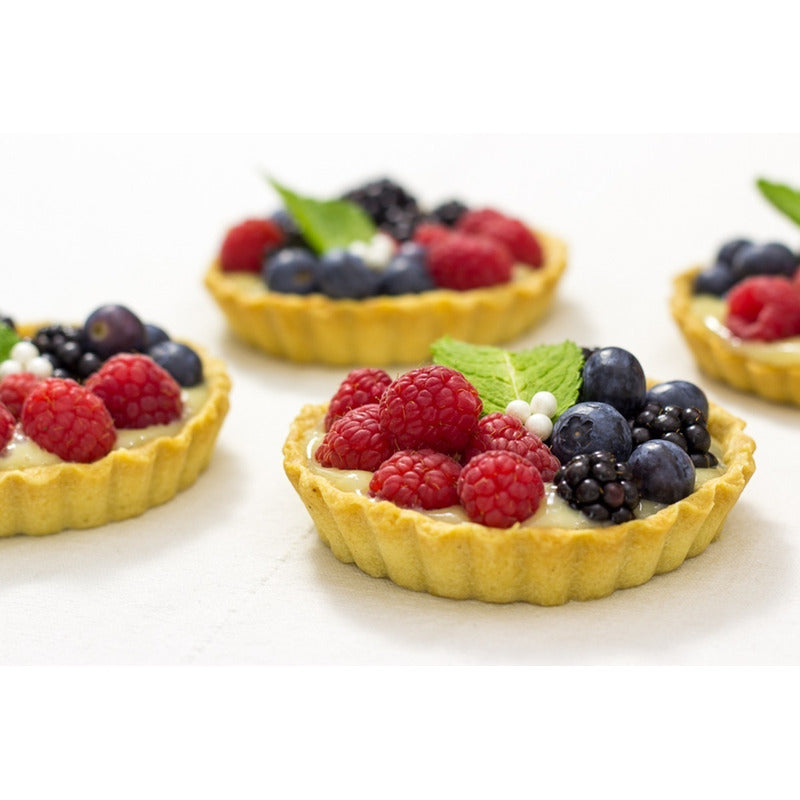 4 Moldes Desmontables Para Tortas Tartas Molde Mini Tartalet
