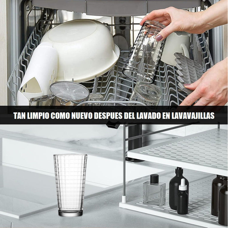 Set 6 Vasos De Vidrio Vasos Vidrio Jugo Juego De Vasos 350ml
