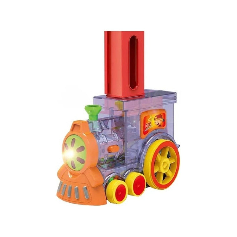 Tren Domino De Juguete Tren Automático Juego Didáctico Color