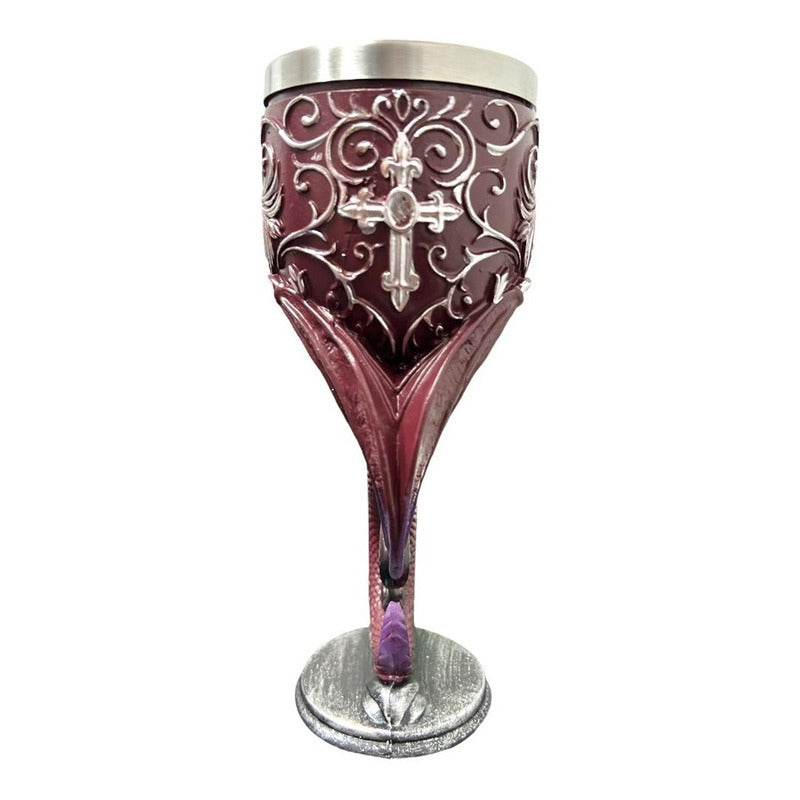 Copa Caliz Medieval Copa Vikingo Copa Gotica Resina Y Acero